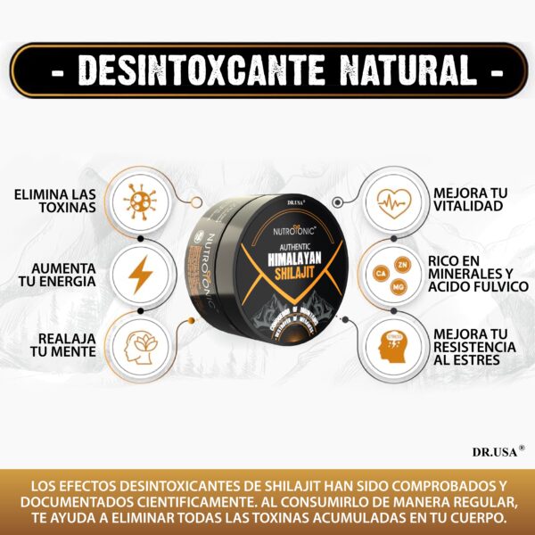 SHILAJIT - ORIGINAL 100% PURA Testosterona Potencial - Imagen 6