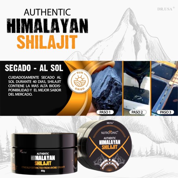 SHILAJIT - ORIGINAL 100% PURA Testosterona Potencial - Imagen 8